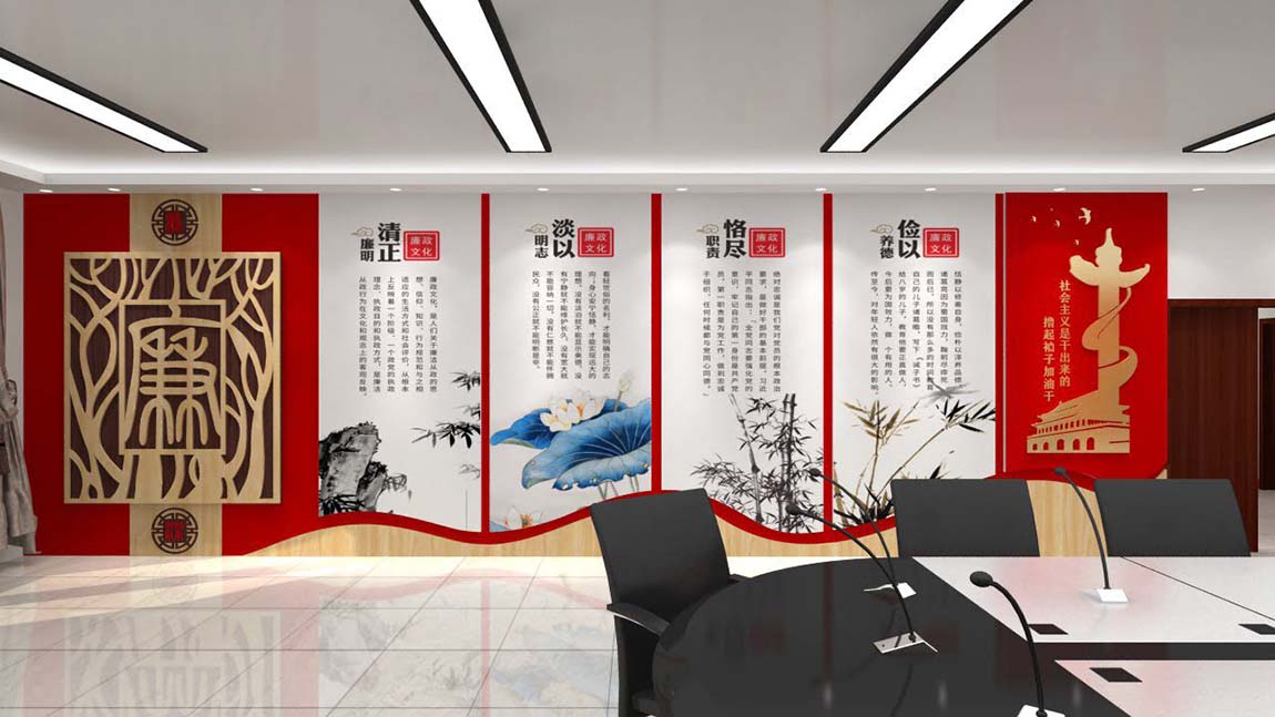 創(chuàng)意新中式黨建展廳設計(圖6)