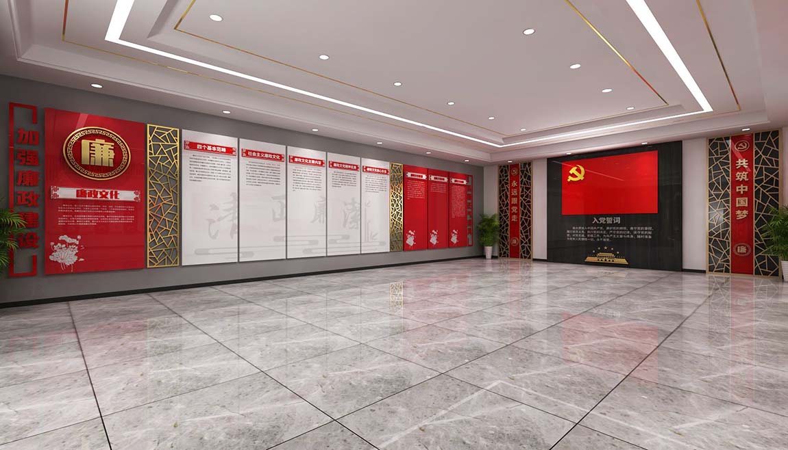 全套中式廉政文化教育館展廳設(shè)計(jì)(圖5)